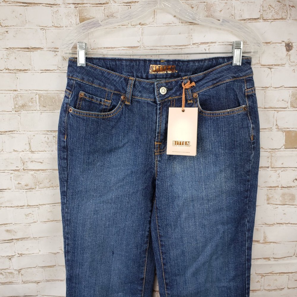 NWT Bitten by Sarah Jessica Parker Size 6 Premium Bootleg Bootcut Jeans Stretch - Picture 3 of 11